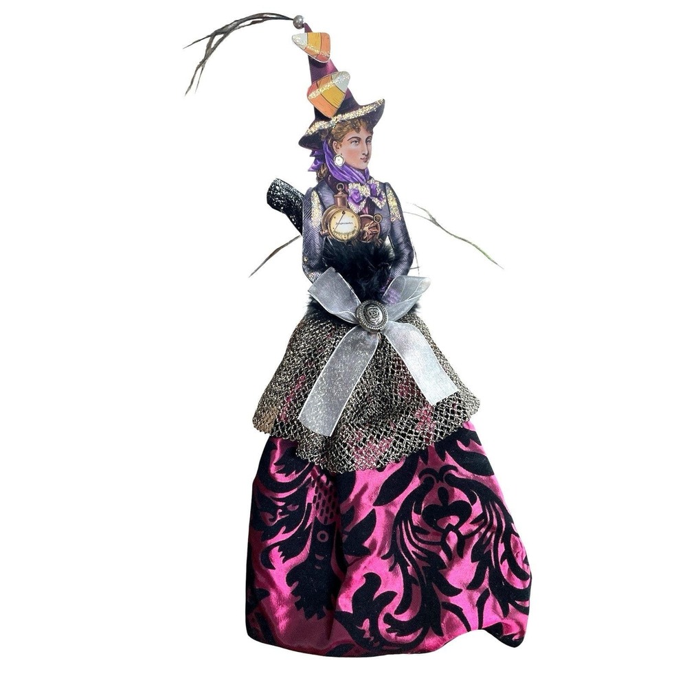 Halloween 3D Victorian Dressed Lady Textile Fashion Paper Doll Handmade Figurine